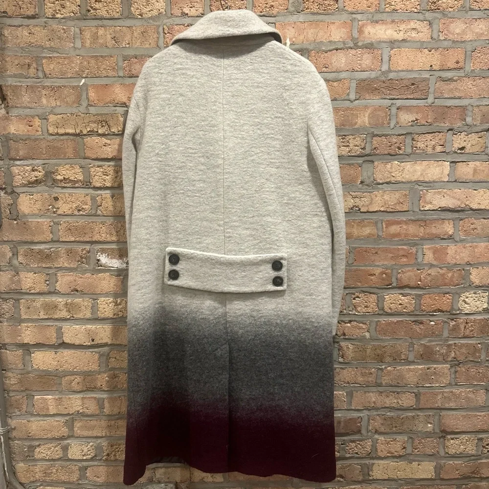 ASOS Gradient Wool Overcoat Size 12/M - Picture 2 of 6